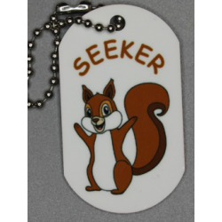 Seeker with trackable tag